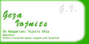 geza vojnits business card
